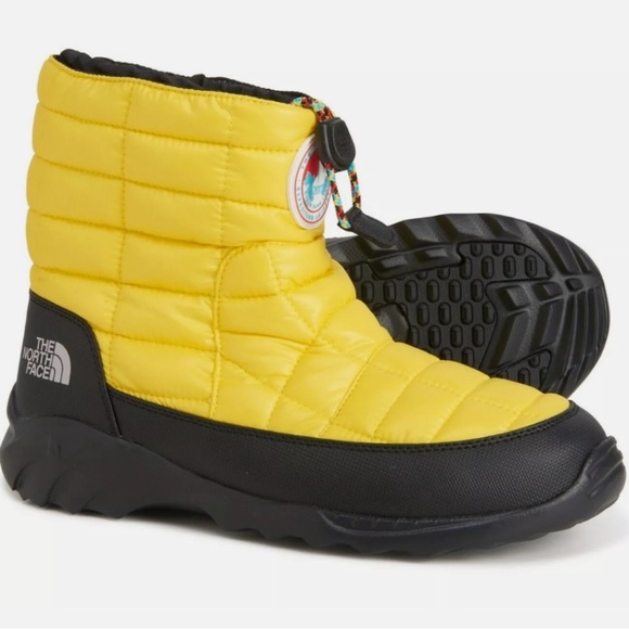 The North Face Other - The North Face  Thermoball bootie ii NEW Yellow and Black Quilted Boots
